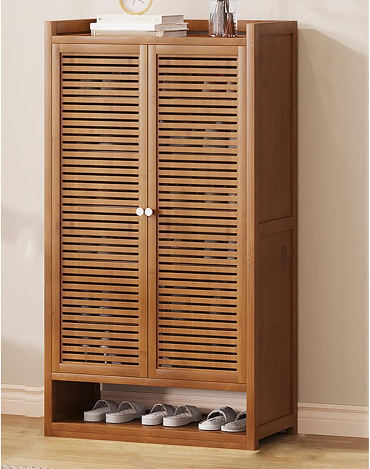 8段 幅60×奥行32×高さ140cm 靴箱 下駄箱 ルーバー扉